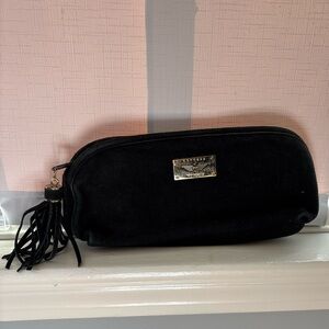 Express Black Clutch with Gold Logo